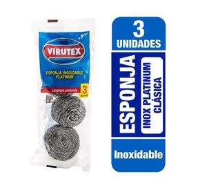 Esponja Platinum inoxidable 3 un.