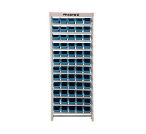 Estante organizador cajas 150x60x18 cm gris claro