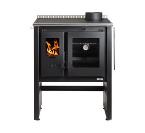 Cocina a leña Ares 70 charcoal + kit de instalación