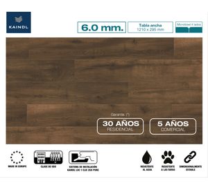 Piso vinílico SPC Oak Oviedo 6 mm 2.14 m2