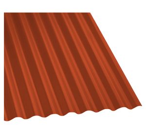 Teja acero pintado acanalado 3-4 0.35 mm 85.1x366 cm terracota