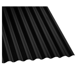 Teja acero pintado acanalado 3-4 0.35 mm 85.1x366 cm negro