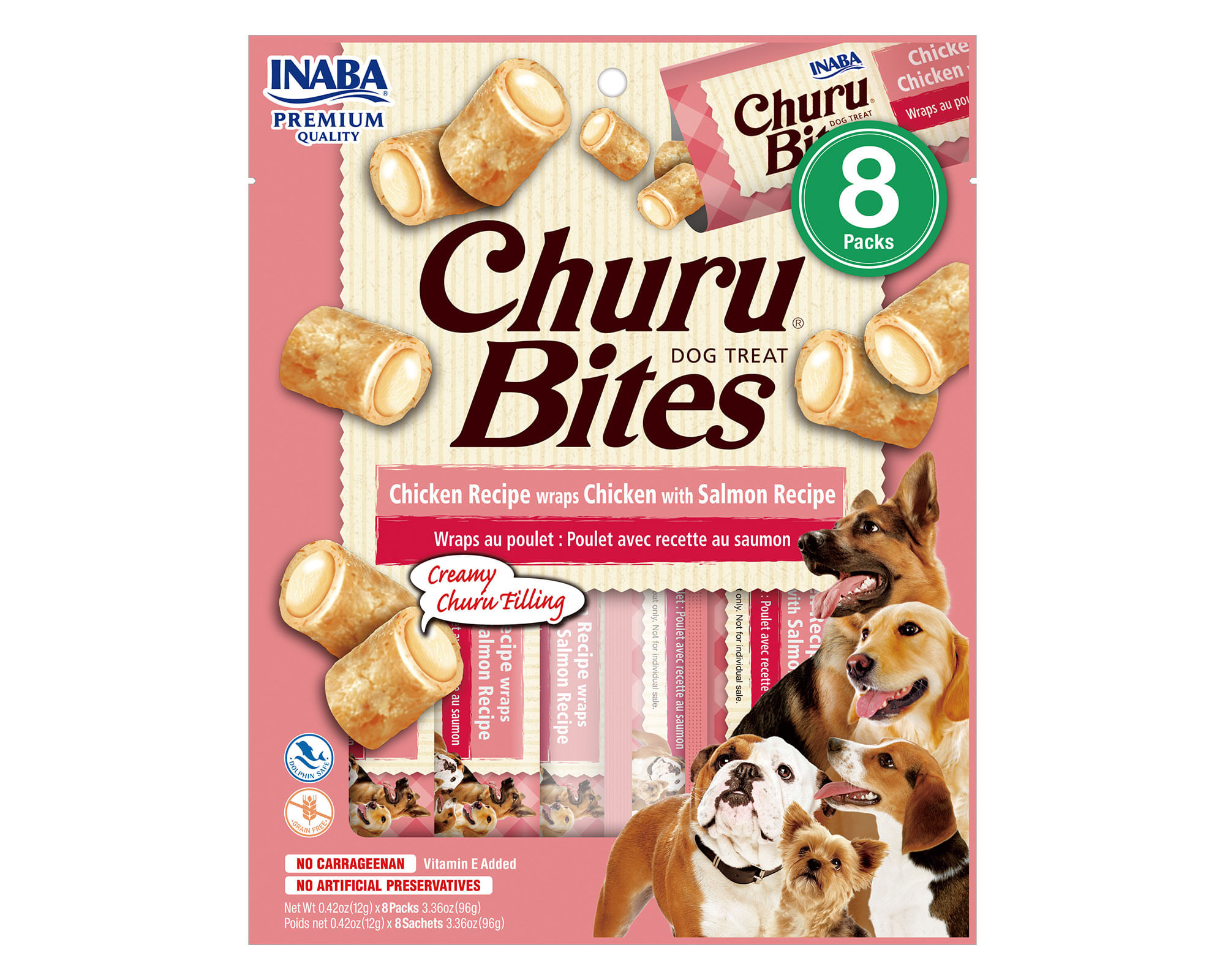 Snack churu Bites perro todas las etapas Pollo con salmón 96 g a $4.490