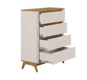 Cómoda Alba blanco 4 cajones