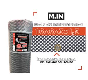 Rollo Malla intermedia 16x6x3x1,5 acero 1x3 m