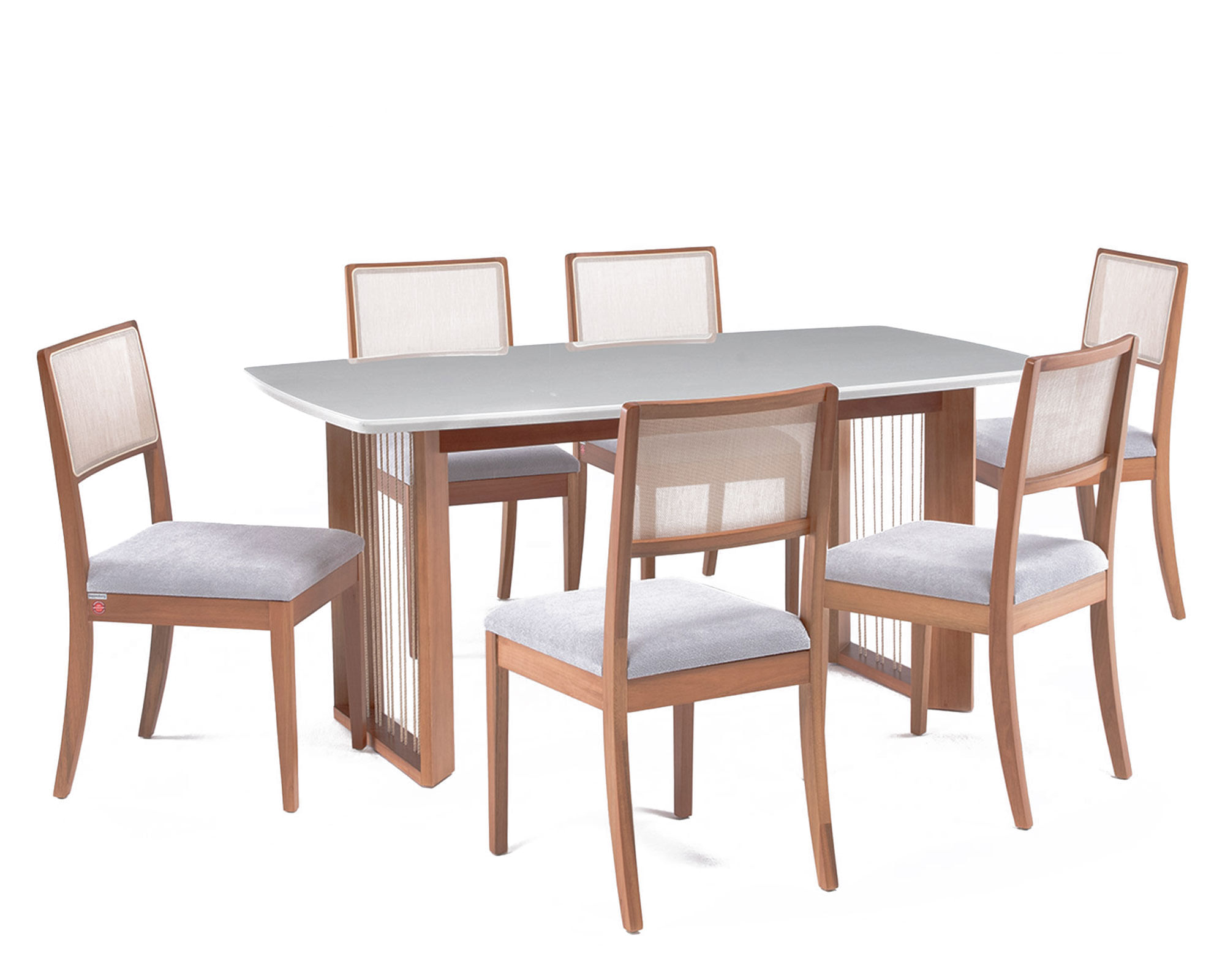 Roca Comedor 6 sillas Eva canela/ceniza 79.5x170x90 cm