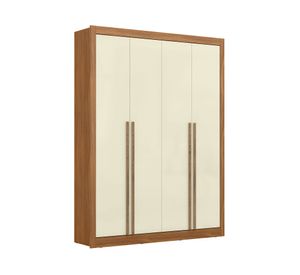 Clóset 4 puertas 3 cajones Cannes café/off white 218x169x47 cm