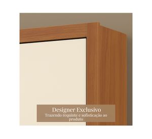 Clóset 4 puertas 3 cajones Cannes café/off white 218x169x47 cm