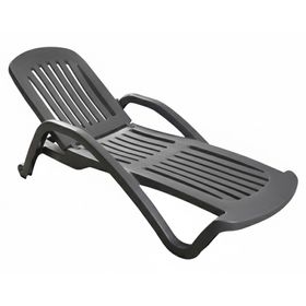 Reposera Ibiza gris 193.2x71x45.5 cm