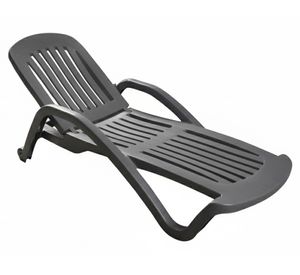 Reposera Ibiza gris 193.2x71x45.5 cm