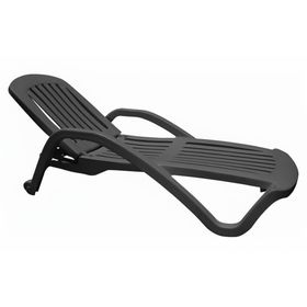 Reposera Ibiza gris 193.2x71x45.5 cm