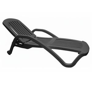 Reposera Ibiza gris 193.2x71x45.5 cm