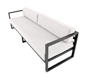 Sofá 3 cuerpos Montego OLE negro/beige