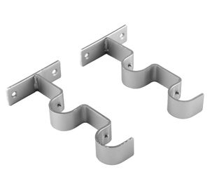 Soporte cortina muro doble satín 19/28mm 2 unidades