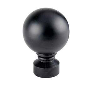 Terminal fierro bola negro 19 mm 2 unidades