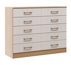 Cómoda 10 cajones blanco 92.2x117x40.5 cm