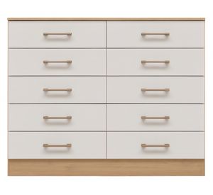 Cómoda 10 cajones blanco 92.2x117x40.5 cm