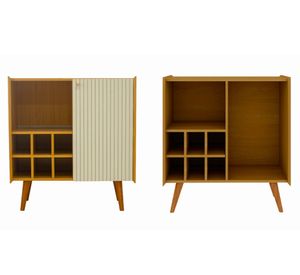 Buffet bar Vértice caramelo/beige 86.4x80x36 cm