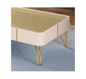 Mesa centro Doncella champagne 31x66x132 cm