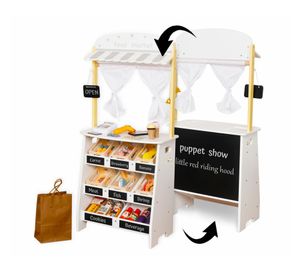 Centro de juegos 2 en 1 Minimarket y teatro 97.5x45x24 cm + accesorios