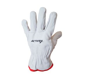 Guante Cabritilla s/forro L blanco 10 un.