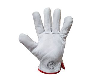 Guante Cabritilla s/forro L blanco 10 un.