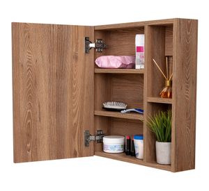 Botiquín con espejo Labelle miel 49.7x45x12.5 cm