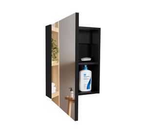 Botiquín con espejo Lumo wengué 50.5x40x12.2 cm