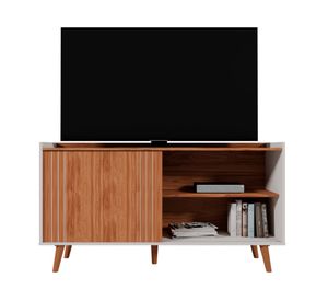 Rack TV 50" Austin blanco marfil/canela
