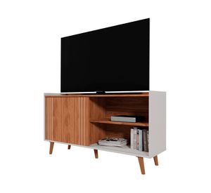 Rack TV 50" Austin blanco marfil/canela