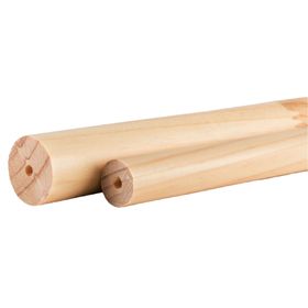 Soporte de cortina Simple madera 19 mm natural 1 un