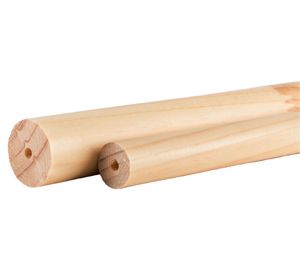 Soporte de cortina Simple madera 19 mm natural 1 un