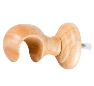 Soporte techo cortina madera 28 mm natural 2 un.