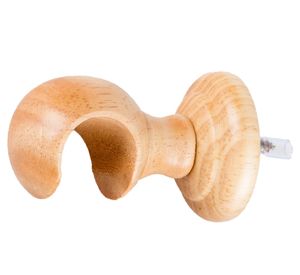 Soporte de cortina Techo madera 19 mm natural 2 un