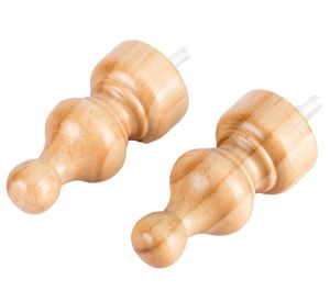 Terminal Árabe madera 28 mm natural 2 un