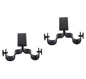 Soporte doble techo 19/28 mm negro 2 unidades