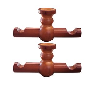 Soporte doble techo 19/28 mm madera chocolate 2 unidades