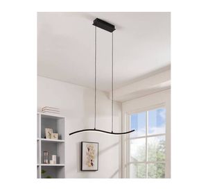 Lámpara colgar LED 110 cm Lejias negro Eglo