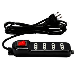 Alargador múltiple 4 posiciones 3 m 10A/250V negro