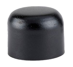 Terminal tope 28 mm negro 2 unidades