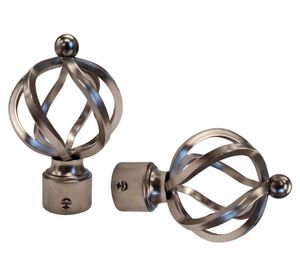 Terminal para barra 19 mm satín 2 un.