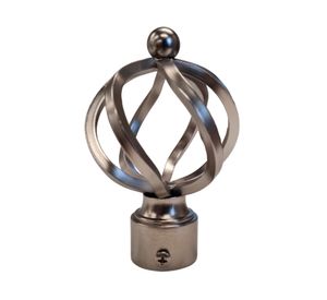 Terminal para barra 19 mm satín 2 un.