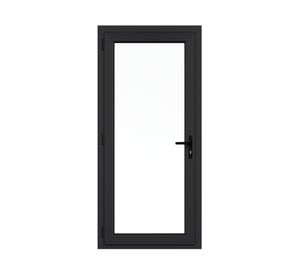 Puerta PVC alemán termopanel Blindex 95x200 cm antracita