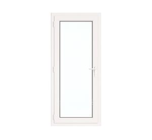 Puerta PVC alemán termopanel Blindex 95x200 cm blanco