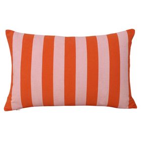 Cojín decorativo Stripes algodón rojo/rosado 30x50 cm