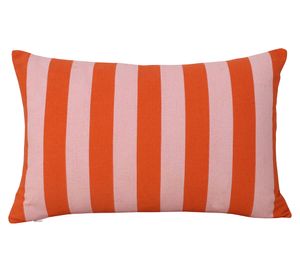 Cojín decorativo Stripes algodón rojo/rosado 30x50 cm