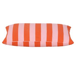 Cojín decorativo Stripes algodón rojo/rosado 30x50 cm