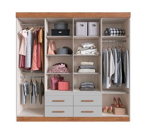 Clóset 8 puertas 4 cajones 200x206x45 cm