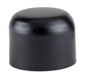 Terminal para barra tope fierro 19 mm negro 2 un.
