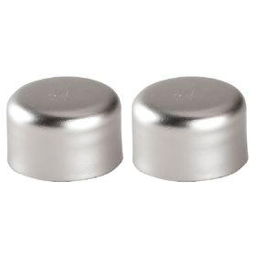 Terminal para barra tope fierro 19 mm satín 2 un.